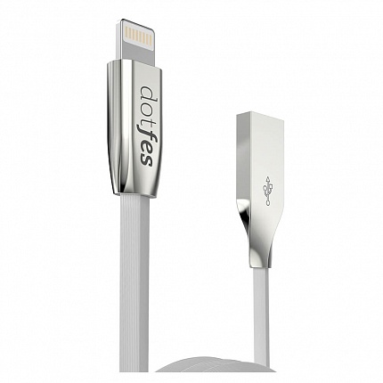 USB кабель DOTFES A04 Lightning (1m) gray