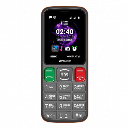 DIGMA LINX S240 GREY ORANGE (2 SIM)