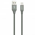 Дата-кабель PERO DC-02 8-pin Lightning, 2А, 1м, серый