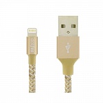 USB кабель DOTFES A06 Dual Color Lightning (1m) gold