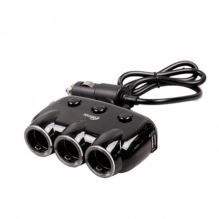 Разветвитель прикуривателя RITMIX RM-3123DC 2хUSB, 3 разъема прикуривателя Разветвитель прикуривателя RITMIX RM-3123DC 2хUSB, 3 разъема прикуривателя