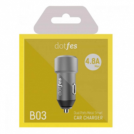 АЗУ DOTFES B03 2xUSB, 4.8A, tarnish АЗУ DOTFES B03 2xUSB, 4.8A, tarnish