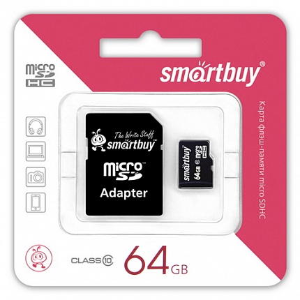 microSD 64GB SmartBuy cl.4 +1ad microSD 64GB SmartBuy cl.4 +1ad