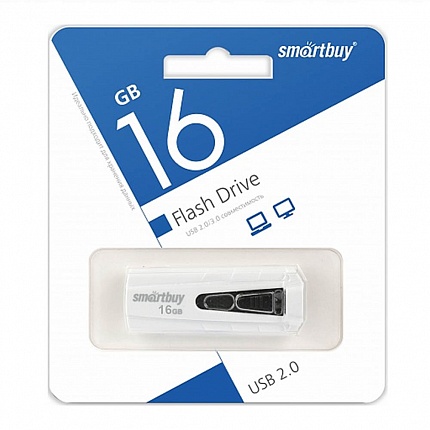 USB 16GB SmartBuy Iron White/Black USB 16GB SmartBuy Iron White/Black