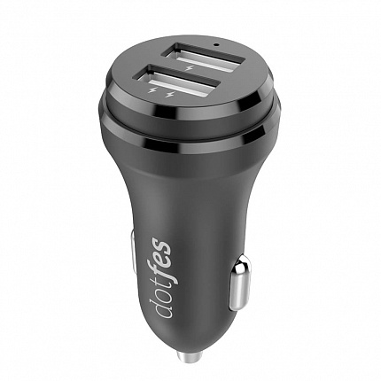 АЗУ DOTFES B01 2xUSB, 3.1A, black