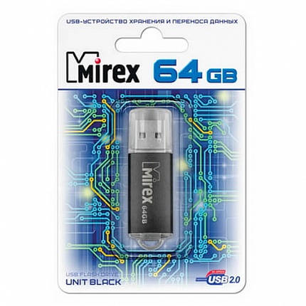 USB 64GB MIREX UNIT BLACK USB 64GB MIREX UNIT BLACK