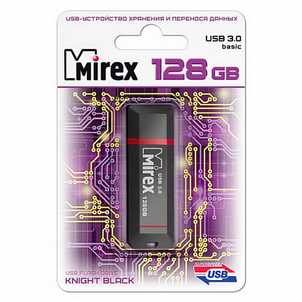 USB 128 GB Mirex KNIGHT BLACK