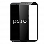 Защитное стекло PERO 2.5D для Samsung Galaxy A7 2018, чёрное  