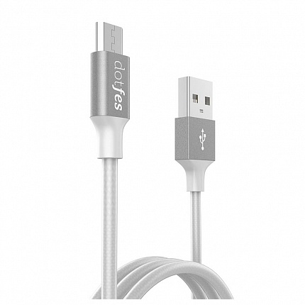 USB кабель micro DOTFES A03M (1m) gray