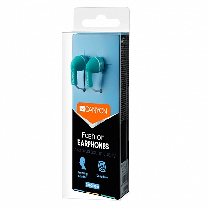 Наушники, CANYON fashion earphones Green. (7CCNSCEP01G)