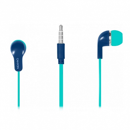 Наушники CANYON CNS-CEPM02GBL с микрофоном Green+Blue Наушники CANYON CNS-CEPM02GBL с микрофоном Green+Blue