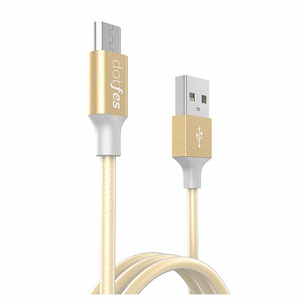 USB кабель micro DOTFES A03M (1m) gold